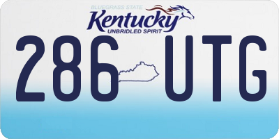 KY license plate 286UTG