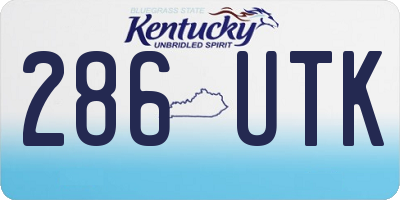 KY license plate 286UTK