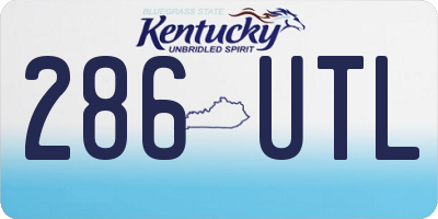 KY license plate 286UTL