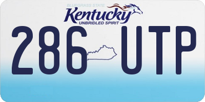 KY license plate 286UTP