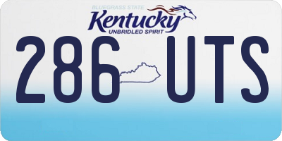 KY license plate 286UTS