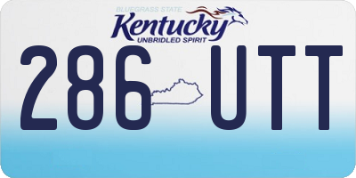 KY license plate 286UTT