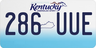 KY license plate 286UUE
