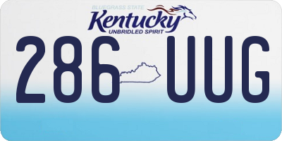 KY license plate 286UUG