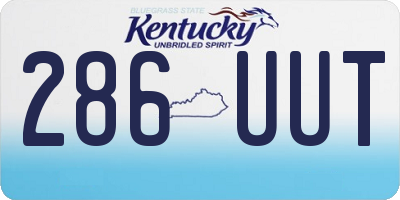 KY license plate 286UUT