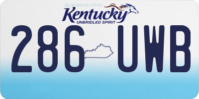KY license plate 286UWB