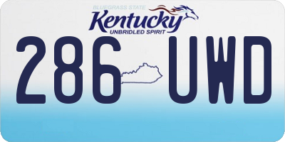 KY license plate 286UWD