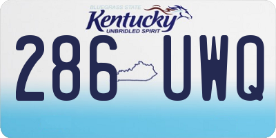 KY license plate 286UWQ