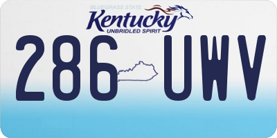 KY license plate 286UWV