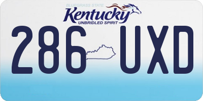 KY license plate 286UXD