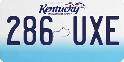 KY license plate 286UXE