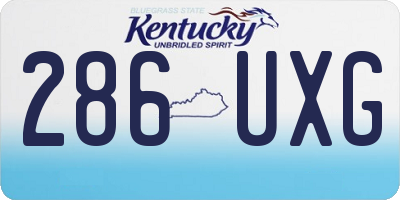 KY license plate 286UXG