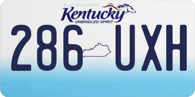 KY license plate 286UXH