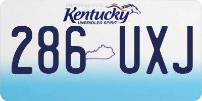 KY license plate 286UXJ