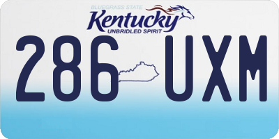 KY license plate 286UXM