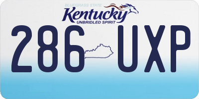 KY license plate 286UXP