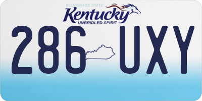 KY license plate 286UXY