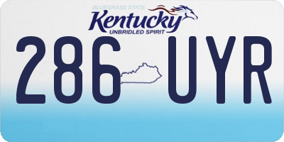 KY license plate 286UYR