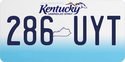 KY license plate 286UYT