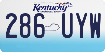 KY license plate 286UYW