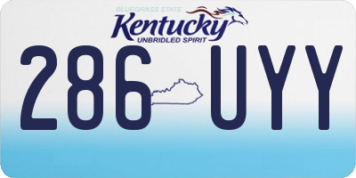 KY license plate 286UYY
