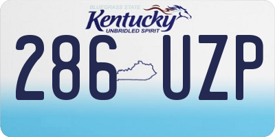 KY license plate 286UZP