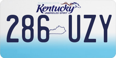 KY license plate 286UZY