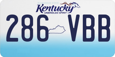 KY license plate 286VBB