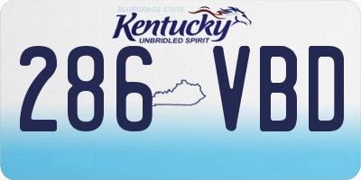 KY license plate 286VBD