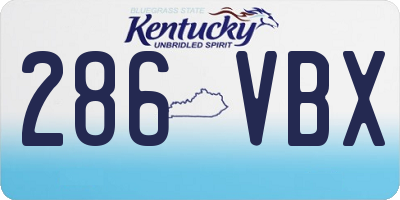 KY license plate 286VBX