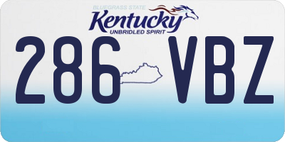 KY license plate 286VBZ