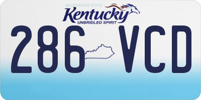 KY license plate 286VCD