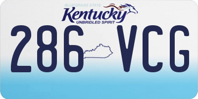 KY license plate 286VCG
