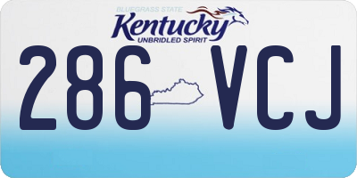 KY license plate 286VCJ