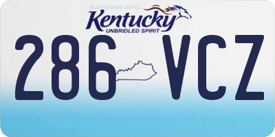 KY license plate 286VCZ