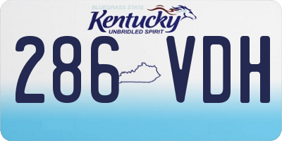KY license plate 286VDH