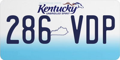 KY license plate 286VDP