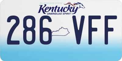 KY license plate 286VFF