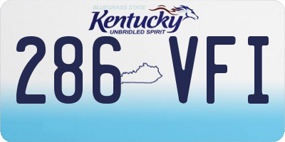 KY license plate 286VFI