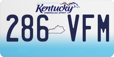 KY license plate 286VFM