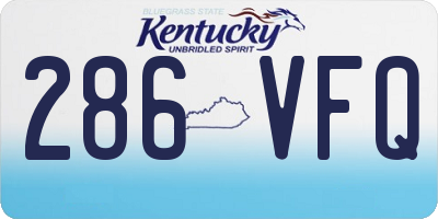 KY license plate 286VFQ