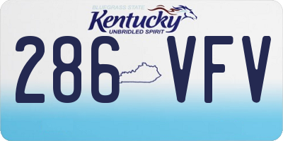 KY license plate 286VFV