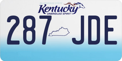 KY license plate 287JDE