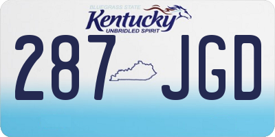 KY license plate 287JGD