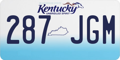 KY license plate 287JGM