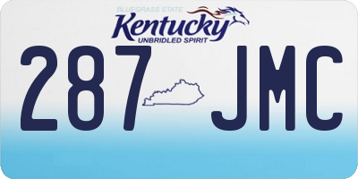 KY license plate 287JMC