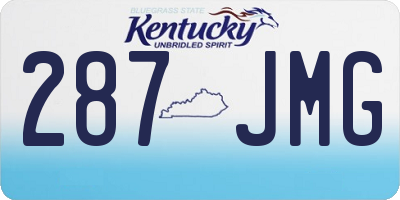 KY license plate 287JMG