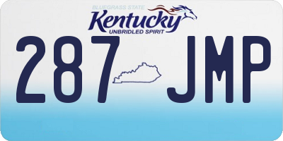 KY license plate 287JMP