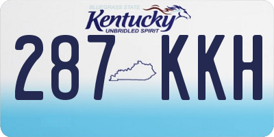 KY license plate 287KKH