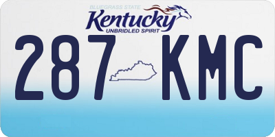 KY license plate 287KMC